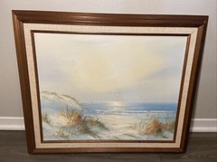 Oceanscape Oil Painting on Canvas Signed by J. Perkin