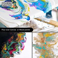 Liquid Acrylic Pour Paint Titanium White 200 ml Perfect for Fluid Art Techniques