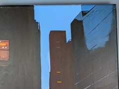 Original Dennis Nash 1947-2016British Acrylic Painting New York Taxi City Scape