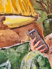 Cosy Cushion Oil Painting 50×70 cm Painting on Canvas with Frame