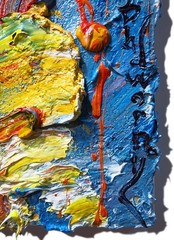 LANDSCAPE OIL█PAINTING█IMPRESSIONISM OUTSIDER█ART█SIGNED ABSTRACT ORIGINAL█DECO