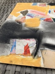 1965 ARTIST Signed Don Bloom Original Mixed Media ABSTRACT CA 8.5×11 Painting!