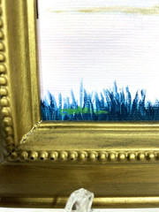 Vintage FRAMED Minimalist INPRESSIONIST LANDSCAPE by Karen Chandler (American)