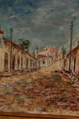 FRAMED SIGNED ORIGINAL OIL COLONIAL STREET OLD HAVANA, CUBA ARTIST: HECTO VIDAL