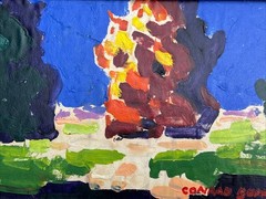 CONRAD BUFF PAINTING LANDSCAPE MODERNIST EXPRESSIONIST LISTED FAMOUS SMALL GEM
