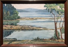 Robert Wesley Hedley (Canadian) -Watercolour – Qualicum Beach (Vancouver Island)