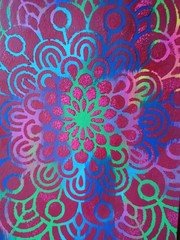 Colorful Bold Mandala 9×12 Thick Paper Original Art Abstract Expressionism