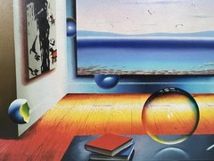 Ferjo Room Window Ocean View, Giclee on Canvas 2001