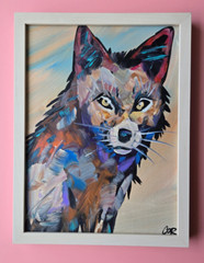 CORBELLIC + 🔥 FIGURATIVE FOX 12X16 ABSTRACT GALLERY HOME FINE ART COLLECTIBLE
