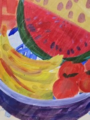 Laura Gee Acrylic Art, United Kingdom Artist, Summer Fruits, ORIGINAL