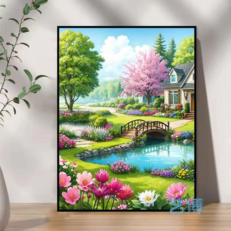 Digital natural art landscape painting