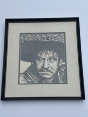 ANTIQUE PAINTING PORTRAIT MEXICAN MAN MEN SIGNED MONTY ORR ILLUSTRATION VINTAGE