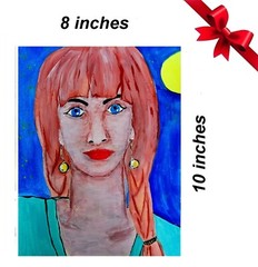 Original Painting Female face Painting Beautiful Woman Original 10×8 Beautiful