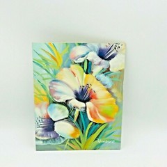Floral Still Life Art Tropical Flowers on Board Signed Windsor Florida Islands