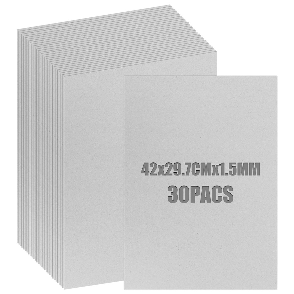 30pcs Grey Board A3 297x 420mm, 1.5mm Bookbinding Board, Grey Board a3 Shape…