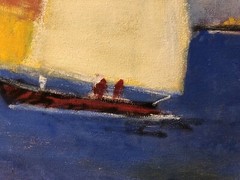 Oil On Canvas Signed Demetro 17 x 20 Inch Plein Aire Gold Frame