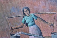 Original Oil Painting/Fountain 2009/HAKOB SUKIASYAN (1931-2022)/Armenian Art