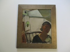 1930’S WPA ERA OIL PAINTING PORTRAIT MODERNIST FEMALE WOMAN MODEL EXPRESSIONIST