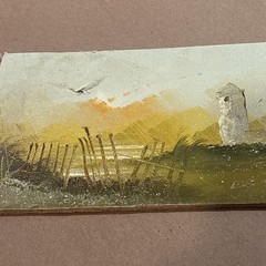 Original hand signed Oil Painting 5 x 7 inch mounted on board