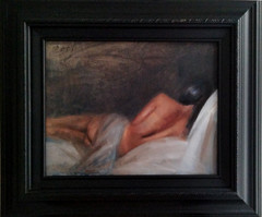 Female Nude Figure Original Oil Painting Framed 11×14 Figurative Realism Artwork