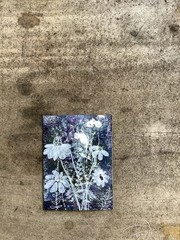 ACEO Gelli Print Painting & Ink By Kenna Flower 2.5” X 3.5” Signed Original ÀTC
