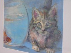 Framed Ann Hardy „Lunch“ Oil Painting