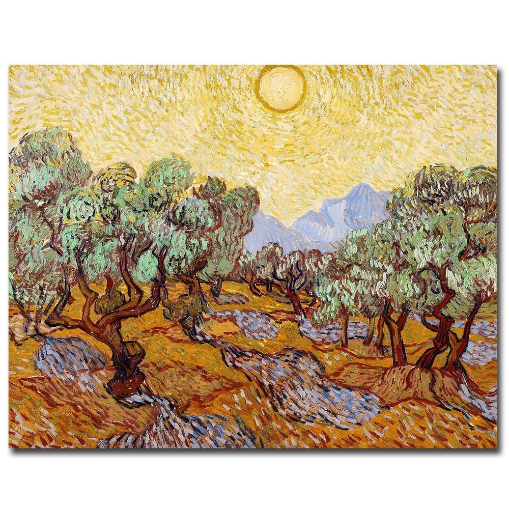 Olive Trees by Van Gogh Gallery Wrapped Canvas Giclee Art (11 in x 14 in)