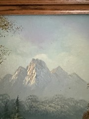 VTG Original Oil Painting on Canvas Landscape Signed T Webster 13″ x 11″ Framed