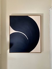 Caroline Walls Original Painting „And It Makes Me“ (2017) 35 x 30” Framed in Oak