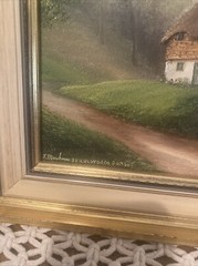 F. MASKENS ART. LULWORTH DORSET. ORIGINAL.PAINTED IN 1987. 11 1/2″ BY 13″ FRAMED