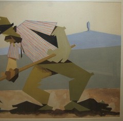 Eduardo Millares Sall „Cho-Juaa“ Rare Tempera Ptg Famous Canary Islands Artist