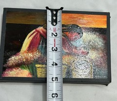 Simon Silva Amor A Todas Horas Signed Chicano Painting Mexican American Folk Art