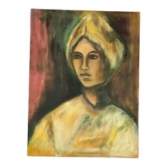“PORTRAIT OF A LADY” oil on canvas from the 1970’s 24” x 18”
