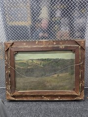 Antique painting. Artist Ernst Gentzel Germany .Impressionism: A Double Painting