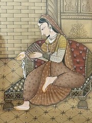 Vintage Persian Manuscript Indian Story Book Art Islamic Gold Mughal Framed