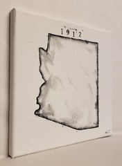 Original Abstract Modern Minimal Ink Painting By K.A.Davis “ Arizona „