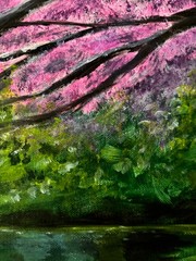 Painting – Stillness Beneath Bloom