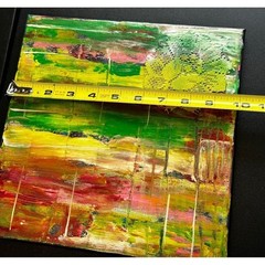 Original Acrylic Painting On Canvas Amongst The Debris Hand Painted 10 X 10