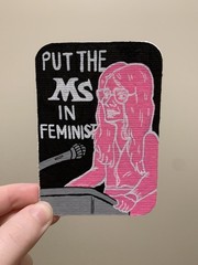ACEO Original, Gloria Steinam Feminist History, 2.5 X 3.5 in Acrylic Painting
