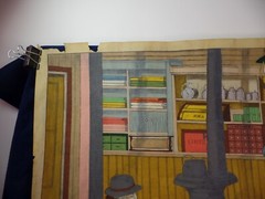 Large VTG Paint By Number 1800s General Country Store Scene 24X36″ Wall Art Felt