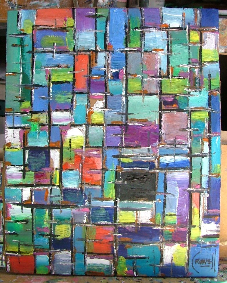 (A) Dream of You abstract oil painting 8×10 new card Panel original by Crowell