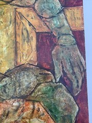 Ella Charlotte (Odorfer) Moen VINTAGE ABSTRACT CUBIST CUBISM PAINTING MODERNISM