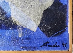 ABSTRACT COMPOSITION, original oil painting, dated 1995