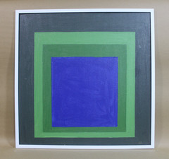 Josef Albers Oil on Masonite – Signed 1971, Good Condition, Framed VERY NICE