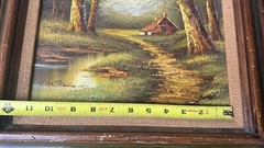 Vintage Signed Landscape Oil Painting Phillip Cantrell Mountain/River/Tree