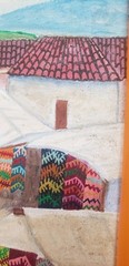 MARGARITO CHEX GUATEMALA OIL ON BOARD PAINTING