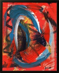 FINELLI ORIGINAL Abstract Painting High Art Modern Bold Color SIGNED COA G11H