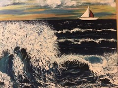 Original Acrylic Painting on canvas 16 by 20 inches “ocean”