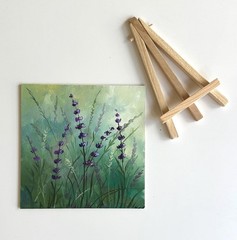 Miniature Oil Painting | 6×6 Original Floral Artwork | Small painting 5.7×5.7