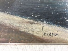 Original Oil Painting „Incoming 1979″, Signed by Artist, Framed 13 1/2″ x 9 1/2“